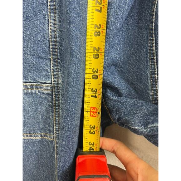 UNIVERSAL THREAD Jumpsuit Womens Size 6 Blue Denim Long Sleeve Pockets Collared - Picture 12 of 16